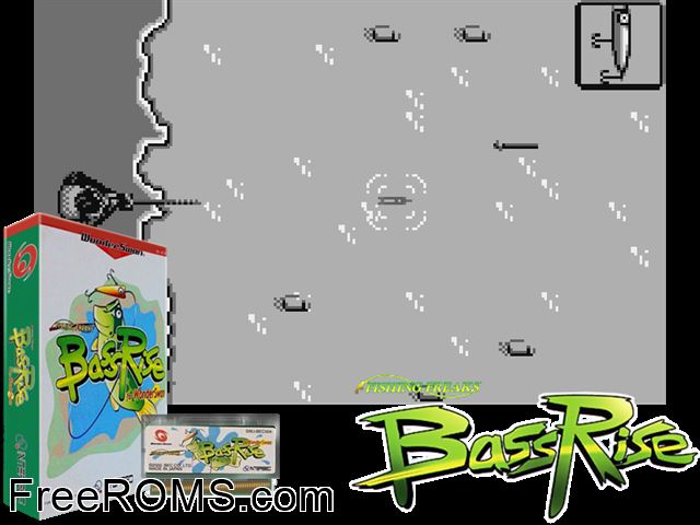 Fishing Freaks - Bass Rise (J) [M] Wonderswan game showing 3D box cover and gameplay screenshot